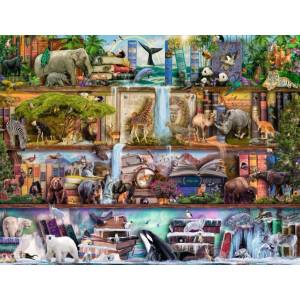 Ravensburger - Puzzle Stewart: Wild Kingdom Shelves - 2 000 piese