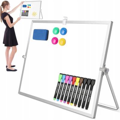 ALLboards Magnetická tabule bílá, sucho stíratelná 120x90, hliníkový rám + dárky zdarma