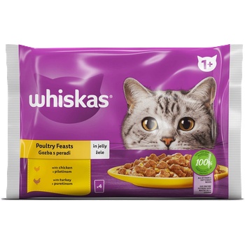Whiskas Adult - Паучове с птичи ястия 4х85 гр