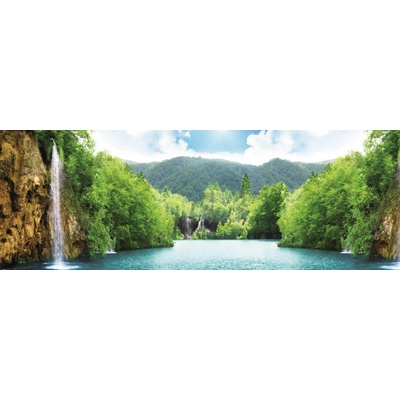 Preinterier FT0016 Fototapeta na stenu Krajina s vodopádom vlies 620cm x 219cm