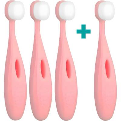 Nanosmile Ultrajemný dětský kartáček Kids Pink 4 ks