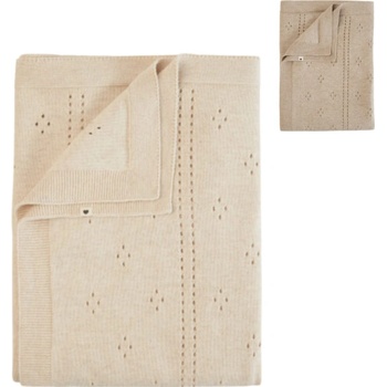 BIBS pletená dírkovaná deka z BIO bavlny Ivory