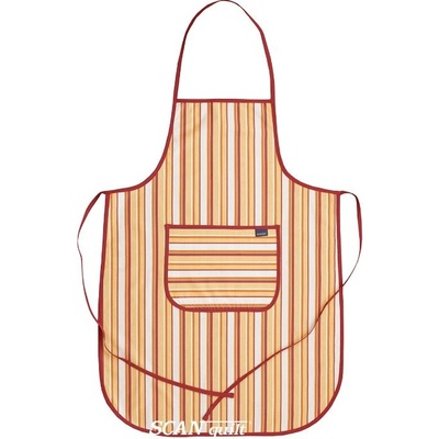 SCANquilt zástěra Klasik proužek žlutočervená