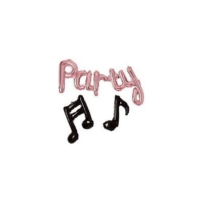 HootyBalloo Фолиеви Балони "Party" и Музикални Ноти (HBLD100)