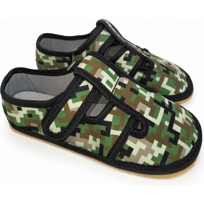 Anatomic Barefoot bačkory GAMER B zelené kostky Zelená