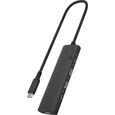 RaidSonic ICY BOX IB-HUB1437-CPD 4-портов USB-C хъб черен PD 100W (IB-HUB1437-CPD)
