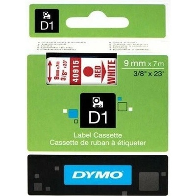 DYMO páska D1 9 mm x 7 m červená na bielej S0720700