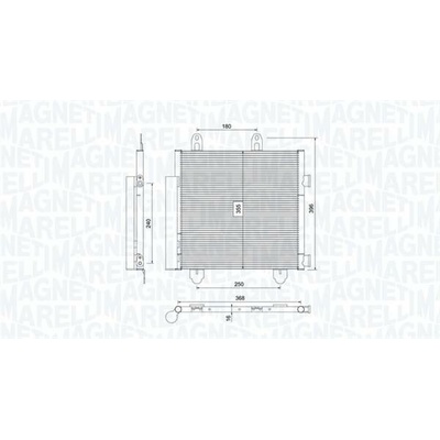 Kondenzátor, klimatizace MAGNETI MARELLI 350203794000