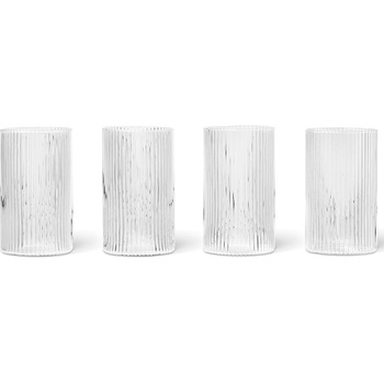 ferm LIVING Чаша за аперитив RIPPLE 140 ml, комплект от 4 бр. , прозрачен, твърди LIVING (FERM1104264040)