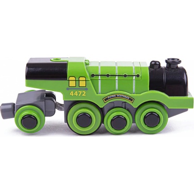 Bigjigs Rail Elektrická lokomotiva Flying Scotsman zelená