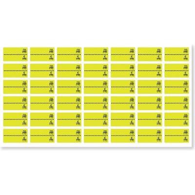 Spree Етикети 17/30 мм двуредов лв/€, 42 бр. на лист, 10 л. , жълт (3800884173541)