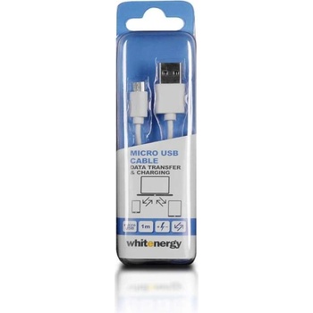 Whitenerg 09966 USB 2.0 Micro, AM / B Micro, 100cm, bílý