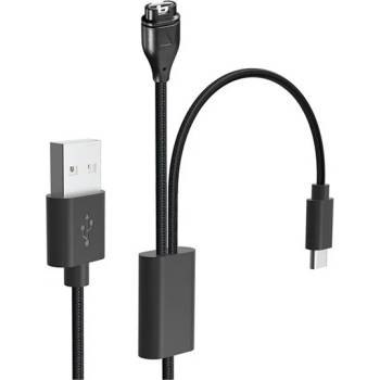 Gigapack Кабел за зареждане 2в1 USB - Garmin/Type-C, 115 см, ЧЕРЕН GP-138235 (GP-138235)
