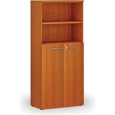 Primo Kombinovaná kancelárska skriňa WOOD, dvere na 3 poschodia, 1781 x 800 x 420 mm, čerešňa