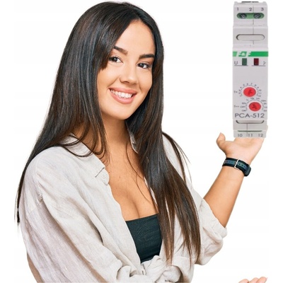F&F Časové relé reverzní (zpožděné vypnutí) na DIN lištu TH-35 10A 230V PCA-512