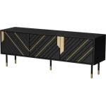 Cama MEBLE ТВ шкаф Cama 3D MOUNTAIN 154x40x55 черен + златен (207001)