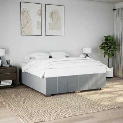 vidaXL 11461.3284860 Rám postele bez matrace světle šedý textil