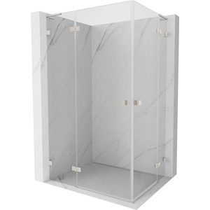 Mexen Lunar L Duo душ кабина лява 115 x 70 см, прозрачна, матиран никел - 834L-115L-070P-97-00 (834L-115L-070P-97-00)