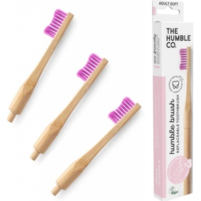 Humble Brush Zubní kartáček Soft a vyměnitelné hlavice Fialový 1 + 2 ks