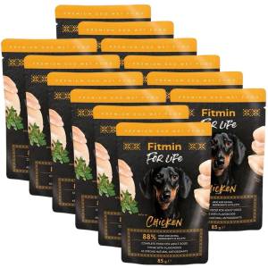 Fitmin For Life Пауч пилешко с билки 12 x 85 г