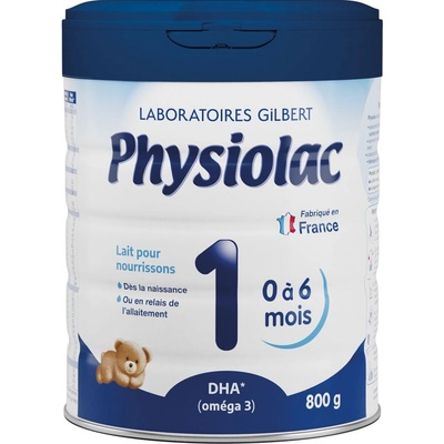 Physiolac Адаптирано мляко за кърмачета Physiolac - 1, 0-6 м, 800 g (10057130)
