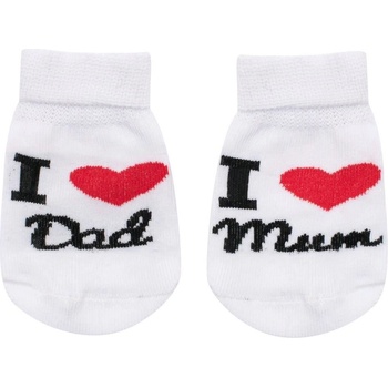 New Baby Dojčenské Froté Ponožky I Love Mum&Dad SSS