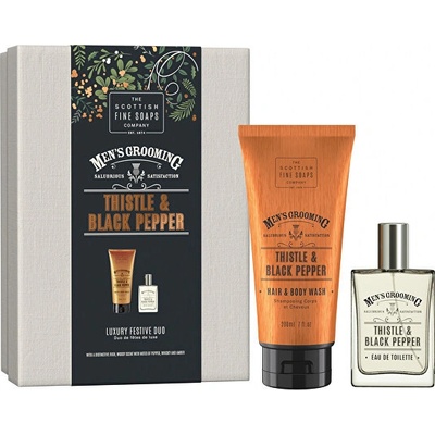 Scottish Fine Soaps Thistle & Black Pepper umývací gél 2 v 1 200 ml + EDT 50 ml