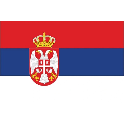 Samolepka - vlajka Srbsko - 6 x 4 cm