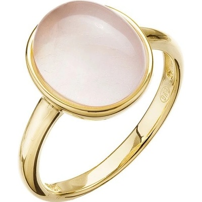 Evolution Group Stříbrný prsten ovál s pravým růženínem 15024.3