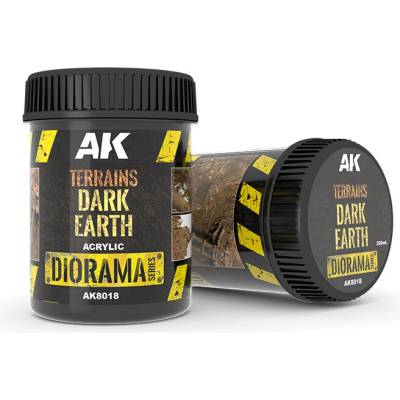 AK-Interactive AK Diorama AK8018 Terrains Dark Earth 250ml Acrylic