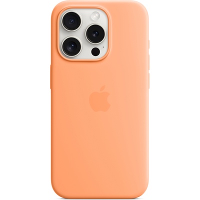 Apple iPhone 15 Pro MagSafe Silicone cover orange sorbet (MT1H3ZM/A)
