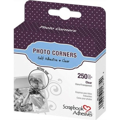 Scrapbook Adhesives Samolepicí rohy na fotky transparentní 250 ks