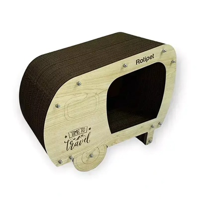 Драскало за котка ретро каравана с хралупа 50x39x37 (11115)