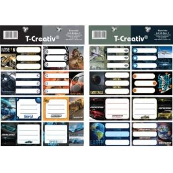 Tip-Top T-Creativ: Етикети за книжки за момчета, 16 броя - различни