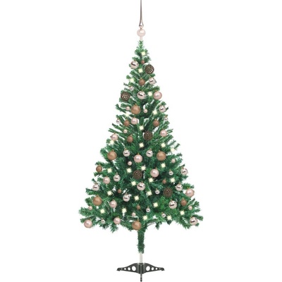 zahrada-XL Umělý vánoční stromek s LED a sadou koulí 180 cm 564 větviček