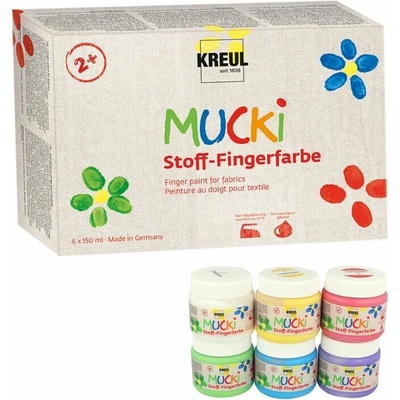 Mucki Stoff Fingerfarbe 6 ks 150 ml