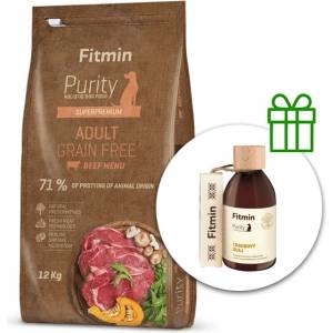 Fitmin Purity Възрастни Говеждо Без зърно 12 кг + Fitmin Purity Рибено масло БЕЗПЛАТНО