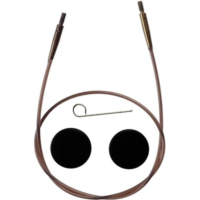 Hnedé vymeniteľné lanko KnitPro 60cm