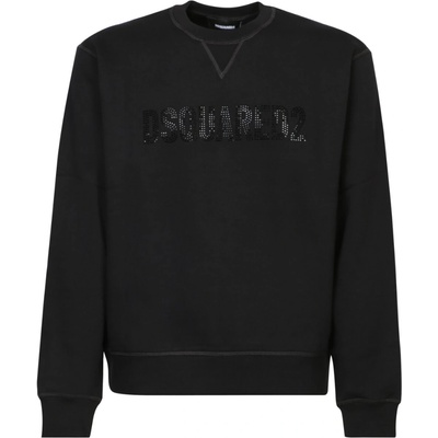 DSQUARED2 Glowing Logo Black mikina černá