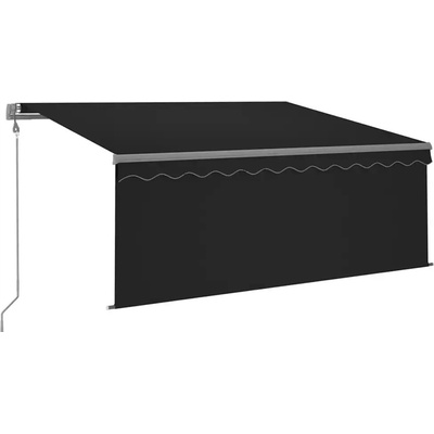 zahrada-XL Automatická markýza roleta LED senzor větru 3,5x2,5 m antracit