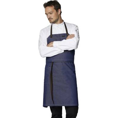 Kentaur 30360 Denim číšnická a kuchařská zástěra s laclem jeans