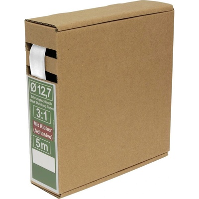 Quadrios 25CA491 zmršťovacia bužírka s lepidlom biela 12.7 mm 4.2 mm Pomer zmrštenia:3:1 5 m