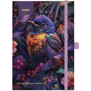 STREET Тетрадка с линийка STREET Animals Издание Bird A/5 96 страници с гумена твърда корица 778129 (778129)