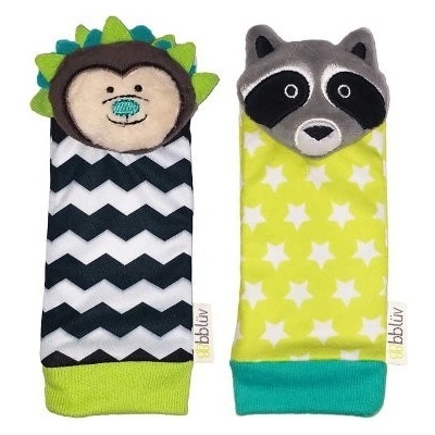 Bblüv Düo Chrastítka na nohu Hedgehog & Racoon