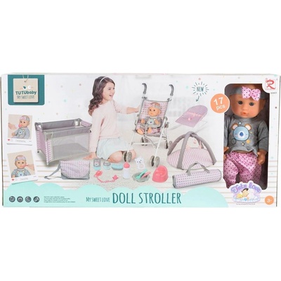 Moni Кукла 36cm сив сет 89865 (3801005601745)