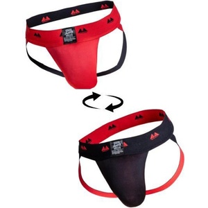 MM Sports The Original Jockstrap Reversible Black-Red S
