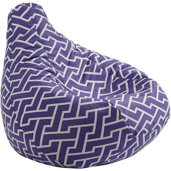 Image 1 of PUFRELAX Пуф круша за деца 4-14 г. 160л. Nirvana Light, Zippity Purple, Перящ се калъф, Пълнеж от Полистиролни перли, Гама Premium (PUF-G-NL-PT-ZIP)