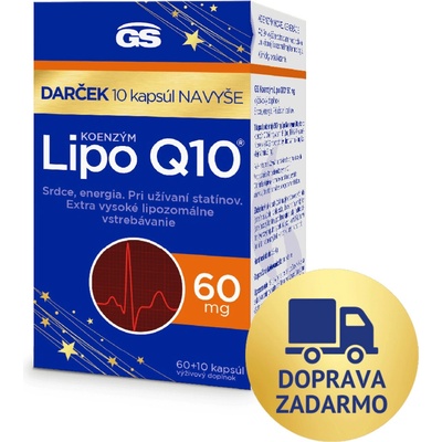 GS Koenzým lipo Q10 60 mg 60 + 10 kapsúl