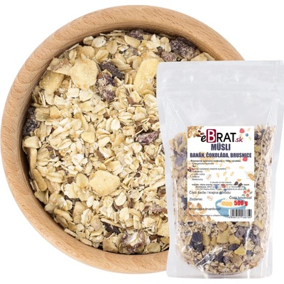 eBrat.sk Müsli banán čokoláda brusnice 500 g