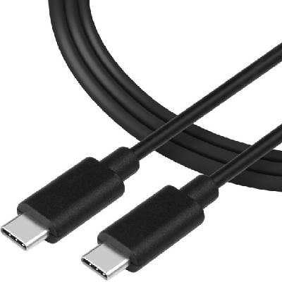 Кабел за пренос на данни и зареждане Tactical Smooth Thread USB-С / USB-C за iPhone / iPad / AirPods - 30 см - черен (77359)